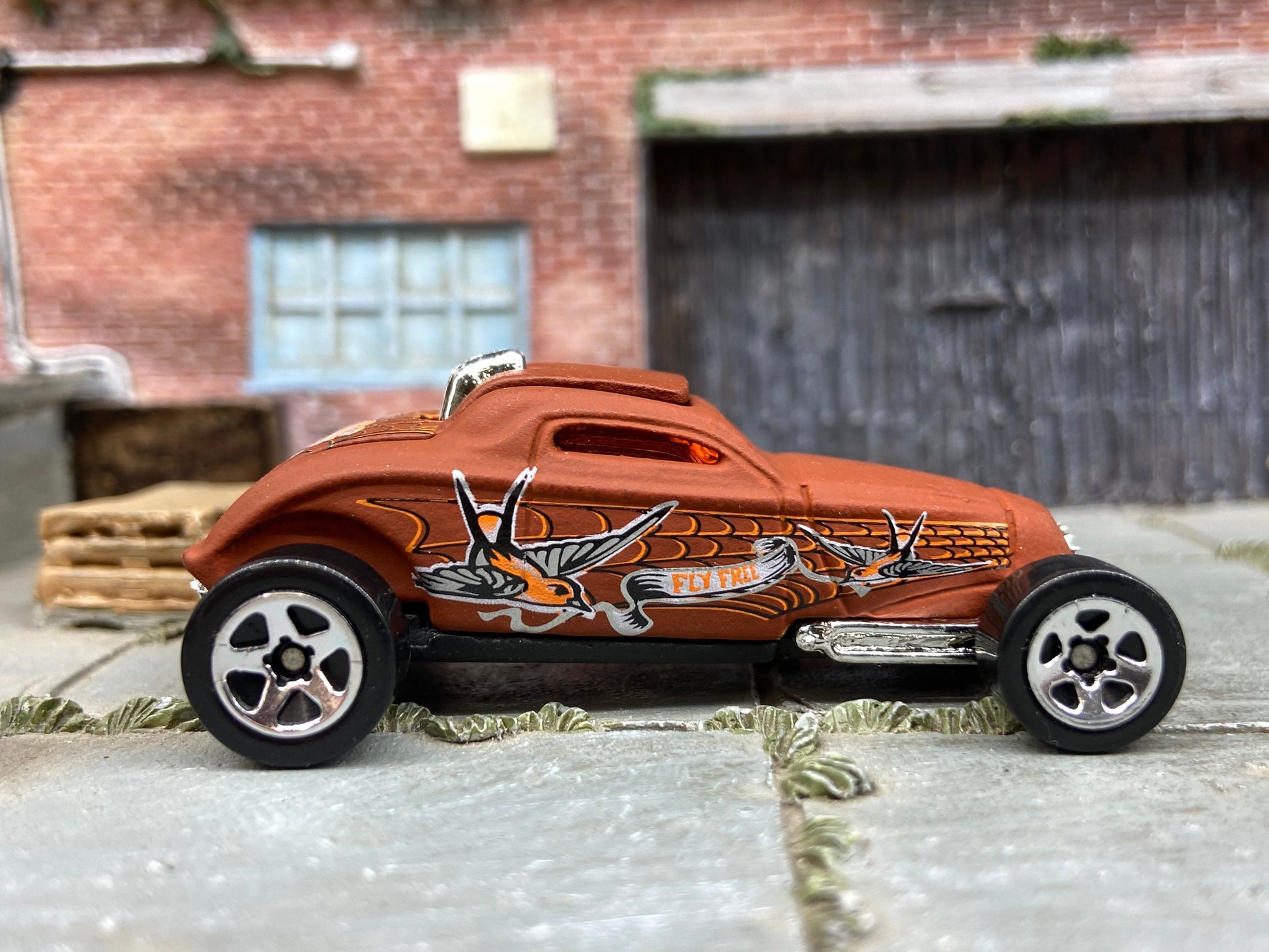 Loose Hot Wheels Soo Fast Deuce Roadster Hot Rod Dressed in Red Primer