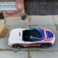 Loose Hot Wheels - Sting Ray III - White with Stars and Stripes