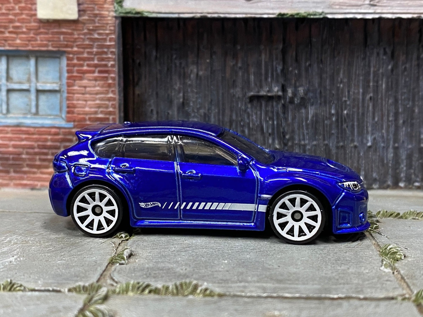 Loose Hot Wheels - Subaru WRX STI - Blue and White