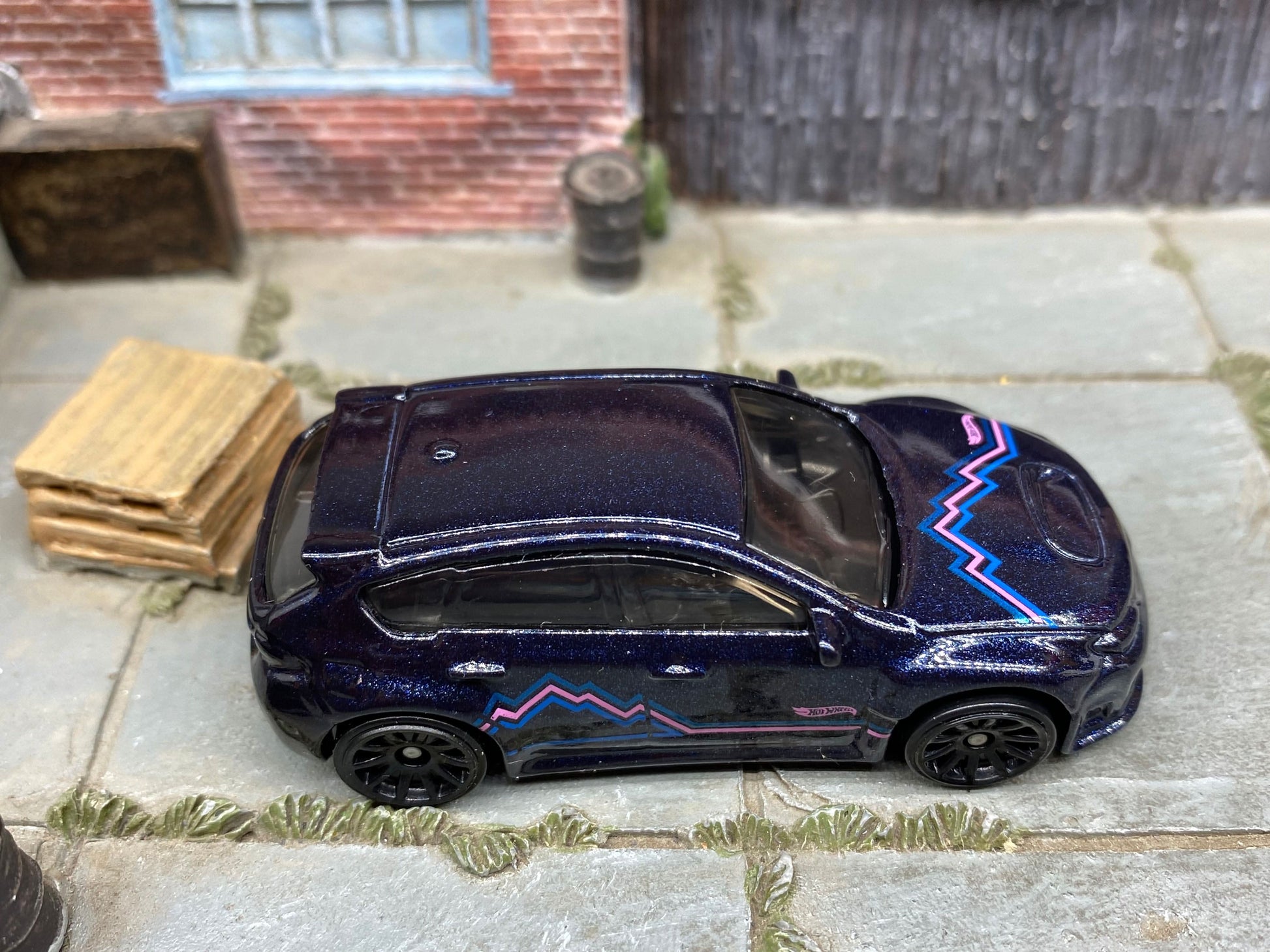 Loose Hot Wheels - Subaru WRX STI - Dark Blue and Pink