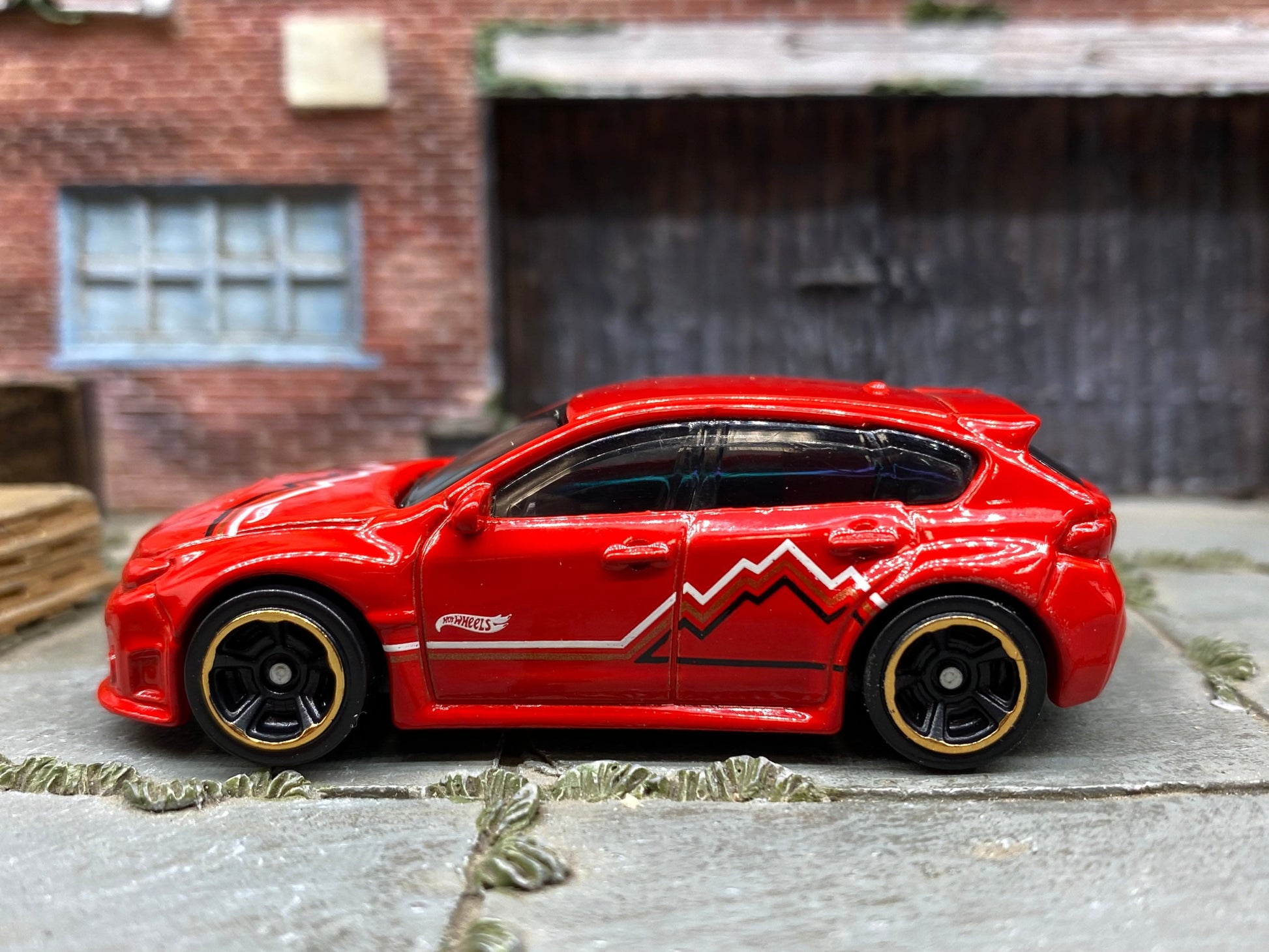 Loose Hot Wheels - Subaru WRX STI - Red, White and Black