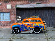 Loose Hot Wheels - Surf and Turf Surf Wagon - Orange Art Car Wave