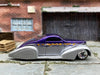 Loose Hot Wheels - Swoop Coupe - Purple and Silver with Flames
