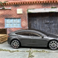 Loose Hot Wheels - Tesla Model 3 - Dark Gray