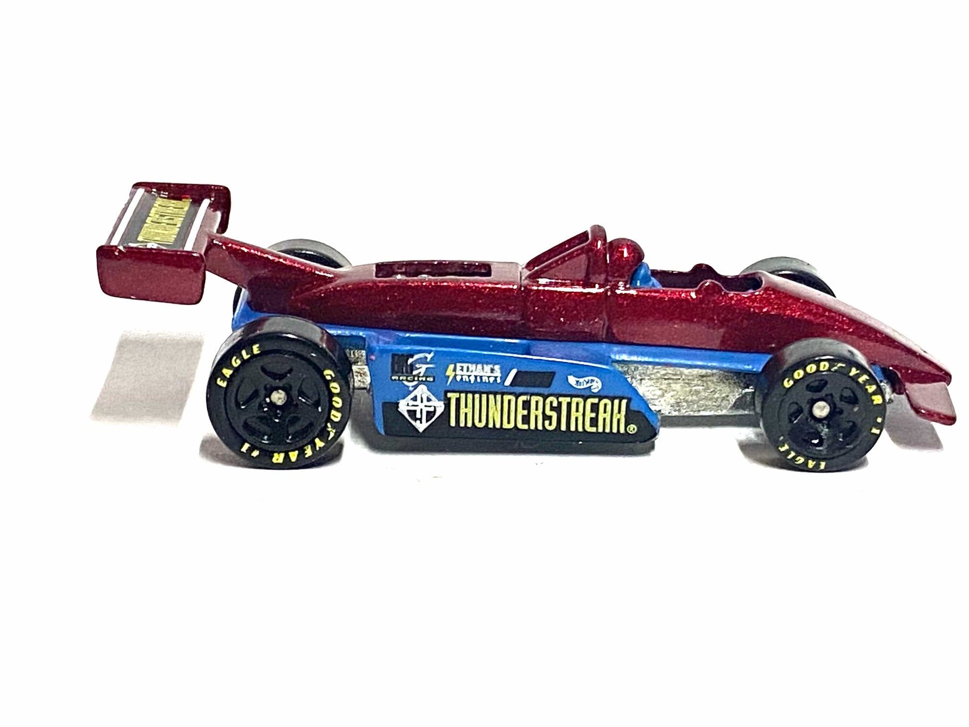 Loose Hot Wheels - Thunderstreak Indy Car - Dark Red and Blue