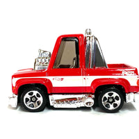 Loose Hot Wheels - Toon'd 1983 Chevy Silverado - Red and White