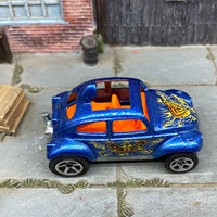 Loose Hot Wheels - Volkswagen VW Baja Bug - Blue and Orange