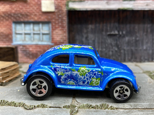 Loose Hot Wheels - Volkswagen VW Beetle Bug - Blue and Green