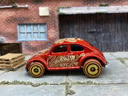 Loose Hot Wheels - Volkswagen VW Beetle Bug - Dark Red Valintine 2021