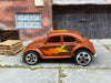 Loose Hot Wheels - Volkswagen VW Beetle Bug - Primer Red with Flames