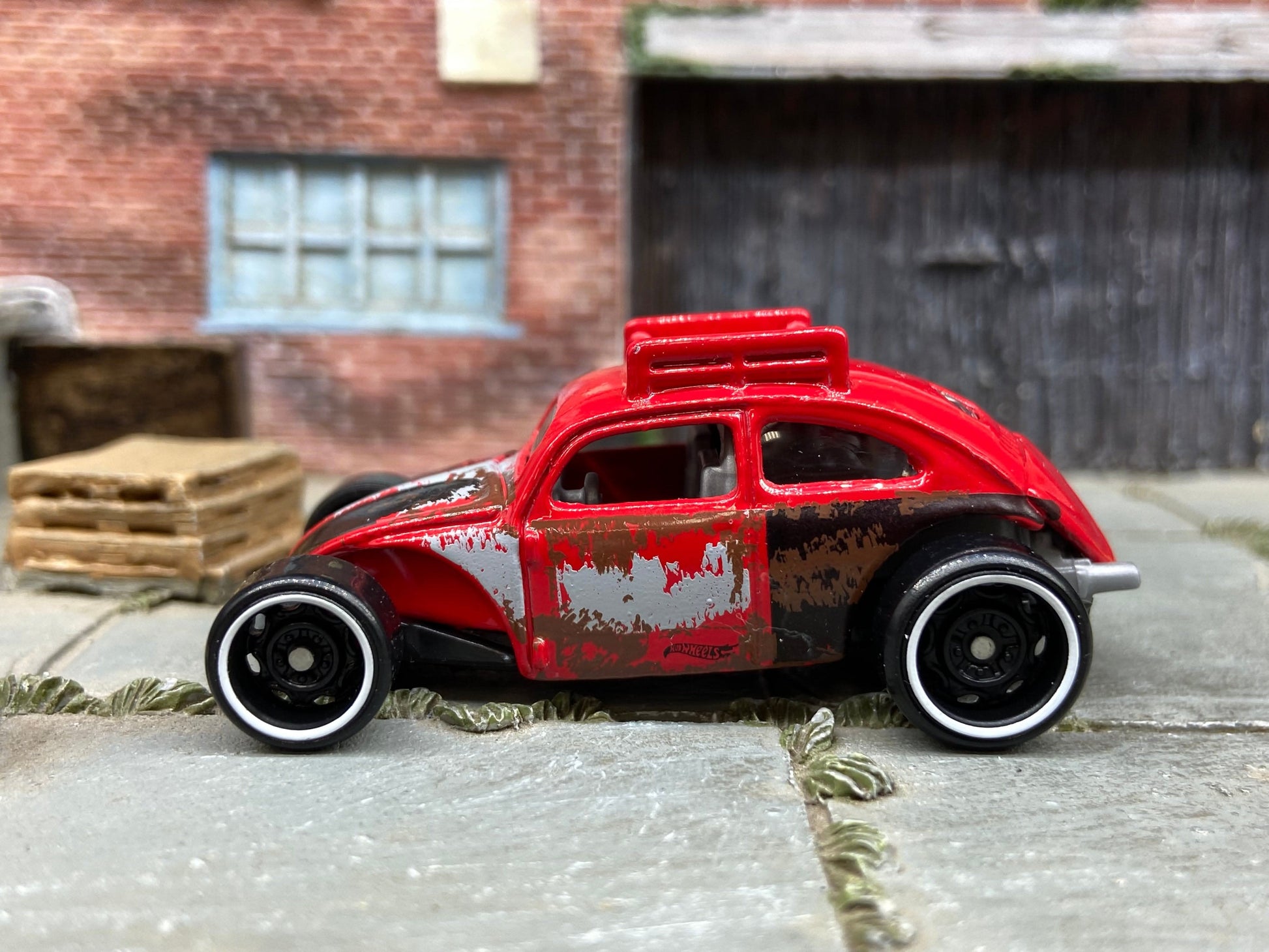 Loose Hot Wheels - VW Custom Volkswagen Beetle - Red