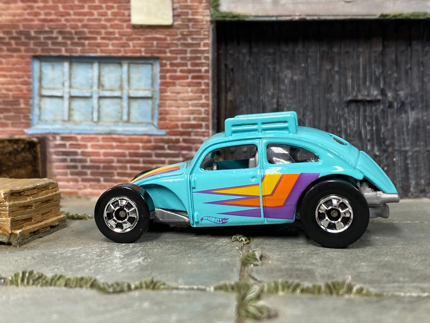 Loose Hot Wheels - VW Custom Volkswagen Beetle - Light Blue, Yellow, Orange and Purple