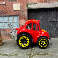 Loose Hot Wheels - VW Volkswagen Beetle Toon'd - Red and Orange