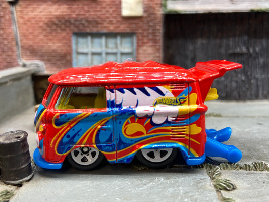 Loose Hot Wheels - VW Volkswagen Kool Kombi - Orange Waves