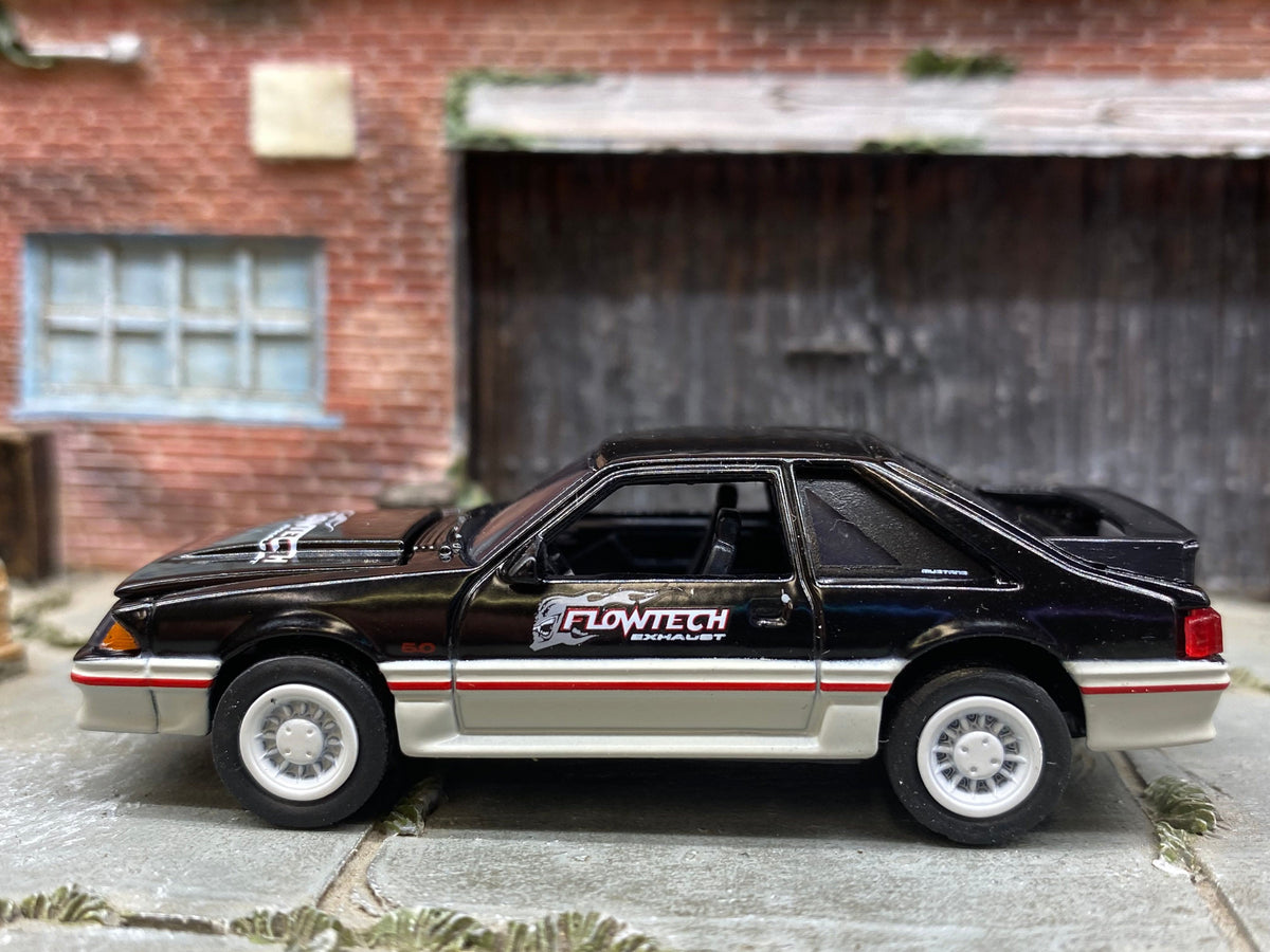 Loose M2 Machines Cars Flowtech 1988 Mustang GT Black and Gray– product image