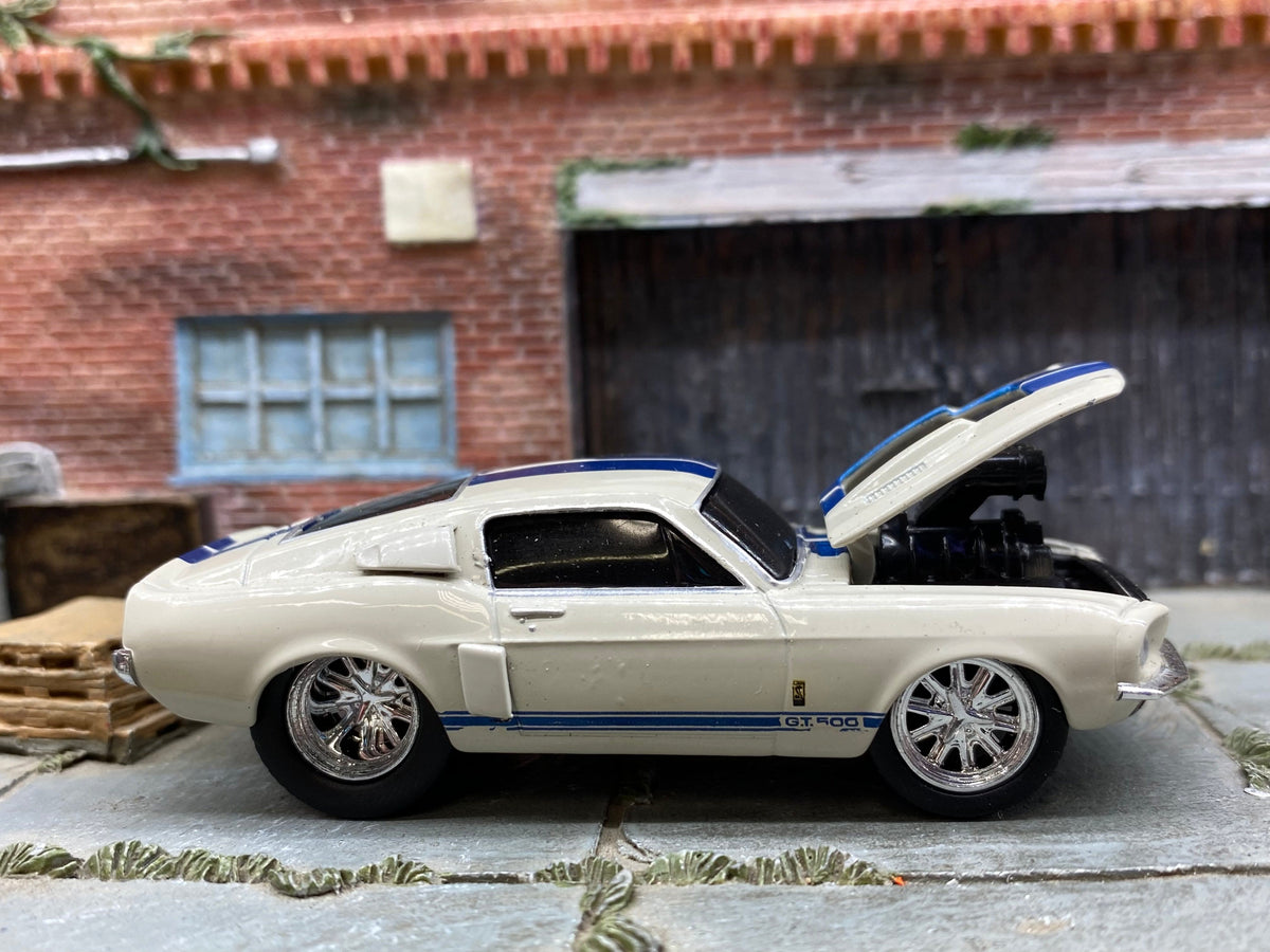 Loose M2 Machines Cars Ground Pounders 1967 Mustang Shelby GT 500 Blue and White– product image