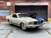 Loose M2 Machines Cars Ground Pounders 1967 Mustang Shelby GT 500 Blue and White– product image 5