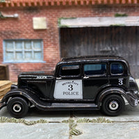 Loose Matchbox - 1933 Plymouth - Black and White Police