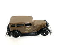 Matchbox 1933 Plymouth brown Police livery loose diecast - gallery image 2 of 3