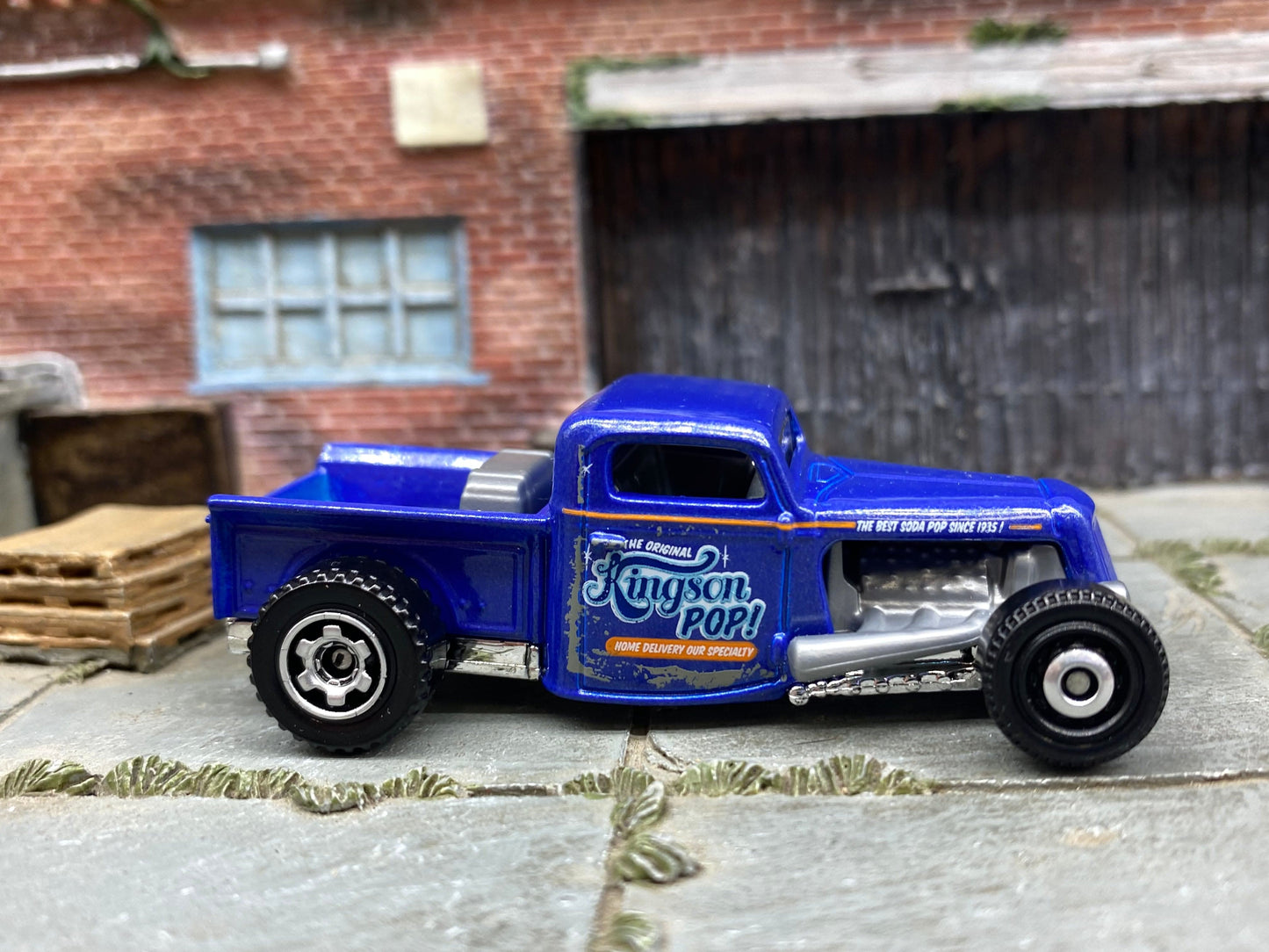 Loose Matchbox - 1935 Ford Pick Up Truck - Blue Kingson Pop Livery