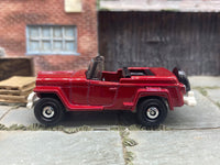 Matchbox 1941 Willys Jeepster dark red loose diecast - gallery image 1 of 3