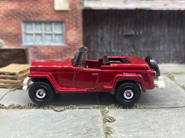 Matchbox 1941 Willys Jeepster dark red loose diecast - gallery image 1 of 3