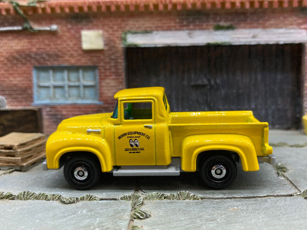 Matchbox 1956 Ford Pickup in Yellow Mooneyes Livery, loose diecast car