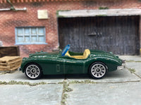 Matchbox 1956 Jaguar XK140 Convertible in Dark Green, loose diecast car