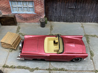 Matchbox 1957 Ford Thunderbird T-Bird Pink loose diecast - side profile detail shot