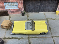 Matchbox 1957 Ford Thunderbird T-Bird Yellow loose diecast - side profile detail shot
