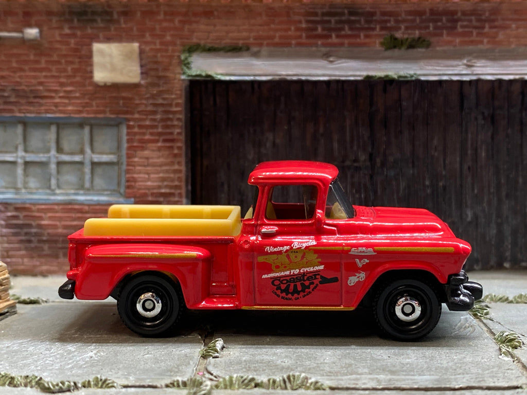 Loose Matchbox - 1957 GMC Stepside - Red and Gold with Wood Bed Sides