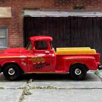 Loose Matchbox - 1957 GMC Stepside - Red and Gold with Wood Bed Sides
