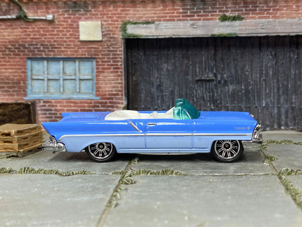 Matchbox 1957 Lincoln Premiere Convertible blue and white loose diecast - gallery image 1 of 3