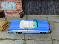 Matchbox 1957 Lincoln Premiere Convertible blue and white loose diecast - gallery image 2 of 3