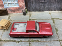 Matchbox 1961 Ford Falcon Ranchero Pink and Gray loose diecast - side profile detail shot