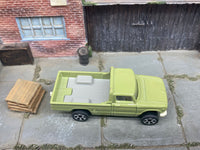 Matchbox 1962 Nissan Junior Mini Truck Green loose diecast - side profile detail shot