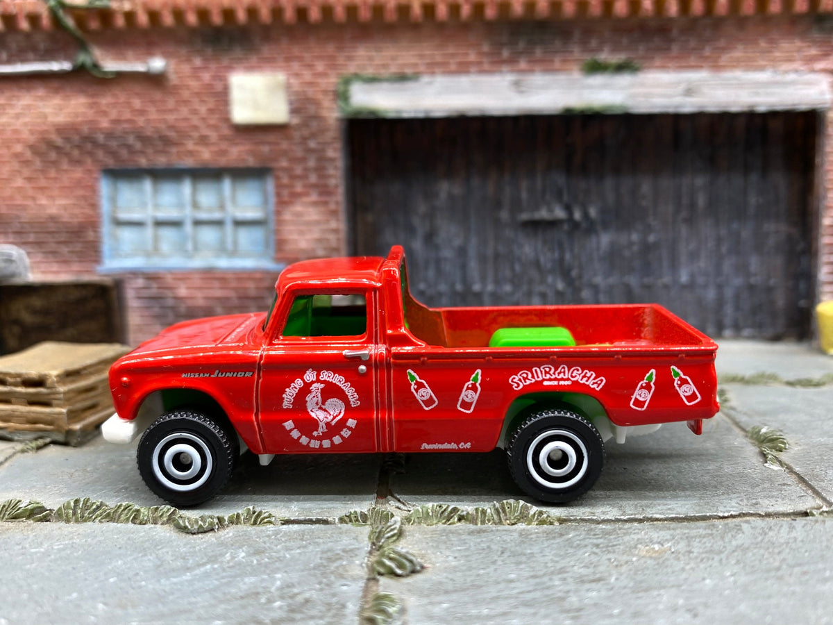 Matchbox 1962 Nissan Junior Mini Truck red white and green loose diecast - gallery image 1 of 3