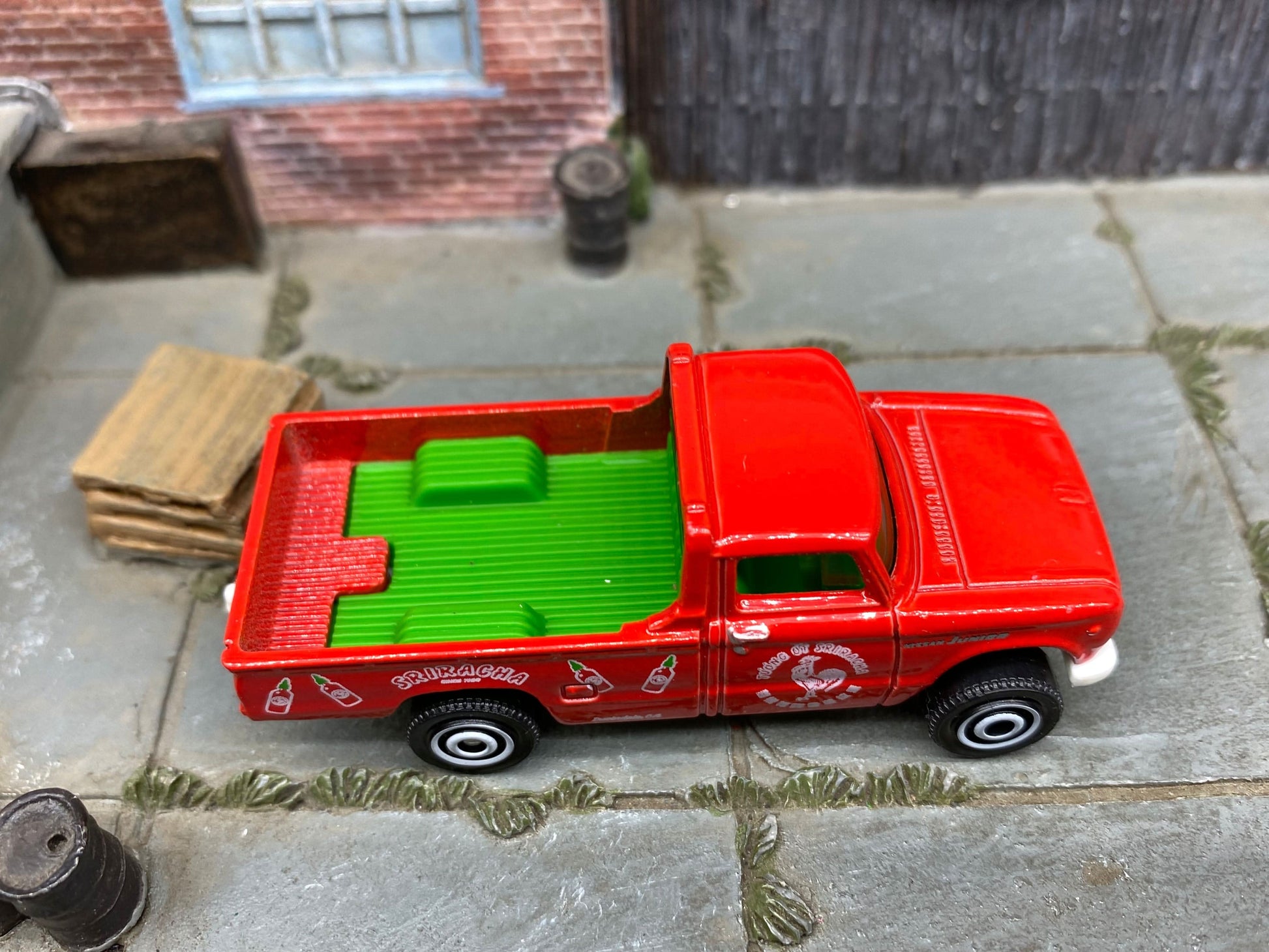 Loose Matchbox - 1962 Nissan Junior Mini Truck - Red, White and Green