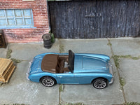 Matchbox 1963 Austin Healey 3000 Blue loose diecast - side profile detail shot