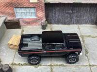 Matchbox 1968 Dodge D200 Off Road 4X4 Truck Black loose diecast - side profile detail shot