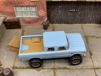 Matchbox 1968 Dodge D200 Off Road 4X4 Truck Light Blue loose diecast - side profile detail shot