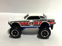 Matchbox 1968 Ford Mustang 4X4 Lifted Off Road in White, Red and Blue, loose diecast car