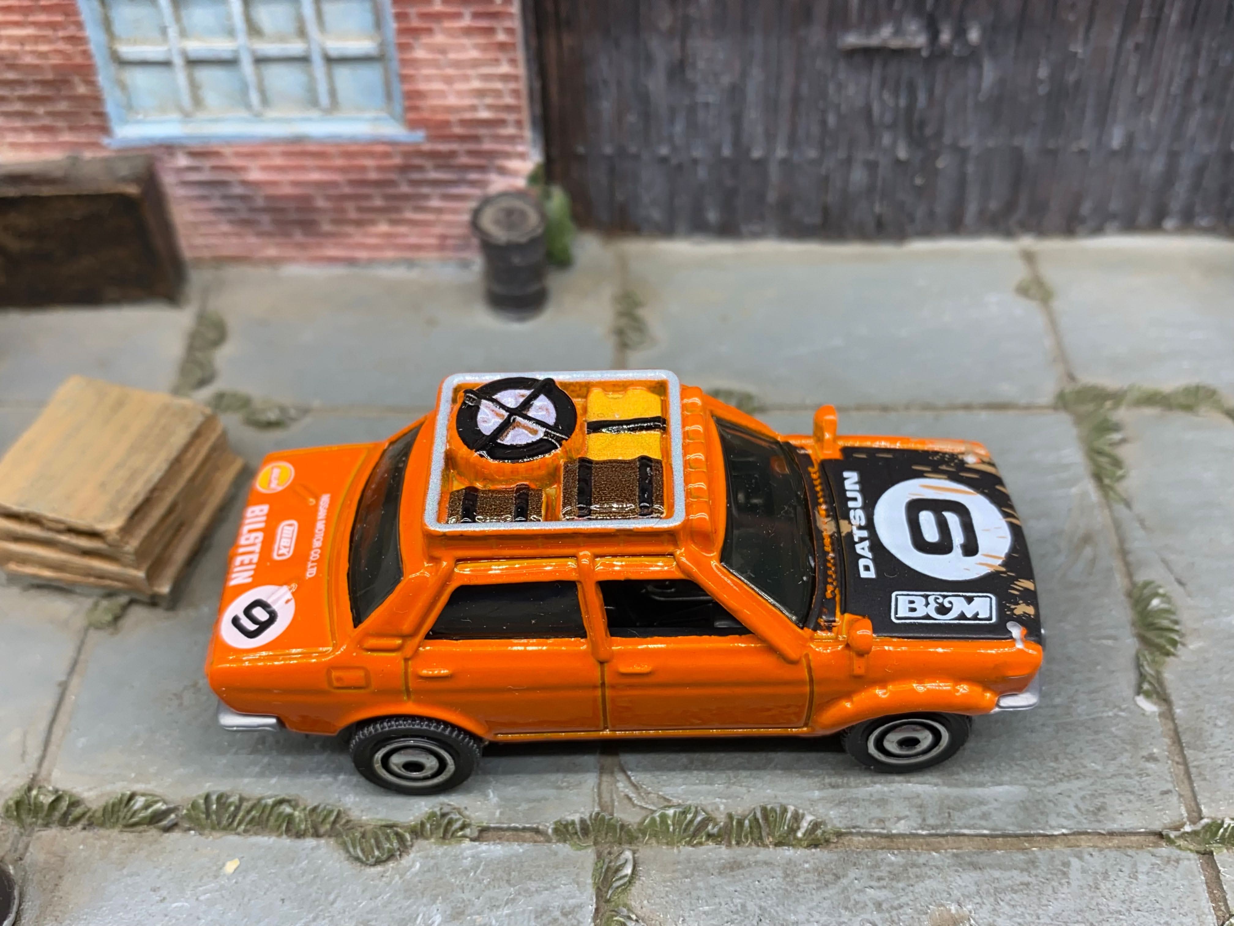 Loose Matchbox 1970 Datsun 510 Rally Car Orange | 1:64 Diecast