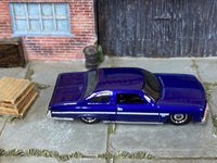 Matchbox 1975 Chevrolet Caprice Classic Dark Blue loose diecast - side profile detail shot