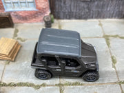 Matchbox 2015 Kawasaki Teryx 4 LE Buggy Dark Gray loose diecast - side profile detail shot