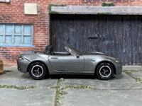 Loose Matchbox - 2015 Mazda MX-5 Miata - Gray, White and Red
