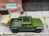 Matchbox 2017 Jeep Gladiator Truck green loose diecast - gallery image 2 of 3