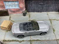 Matchbox 2018 Chevy Camaro Silver loose diecast - side profile detail shot