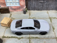 Matchbox 2018 Dodge Charger Gray loose diecast - side profile detail shot