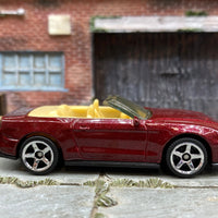Loose Matchbox - 2018 Ford Mustang Convertible - Dark Red and Tan